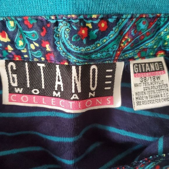 Vintage Gitano long-sleeved  shirt size 18 - Picture 8 of 9